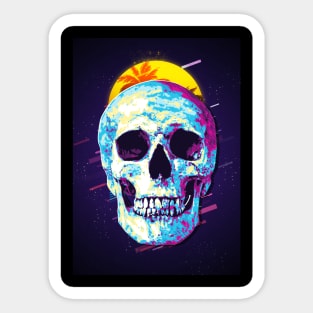 Skull retro80s Sticker